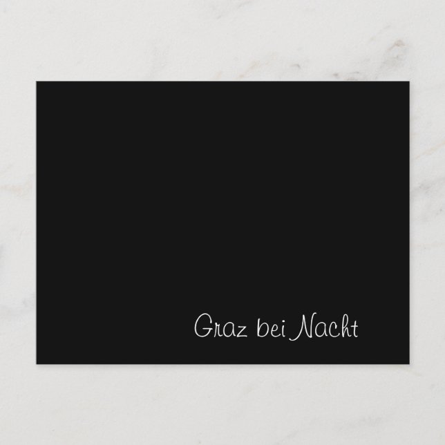 "Graz bei Nacht" lustige Karte (Vorderseite)