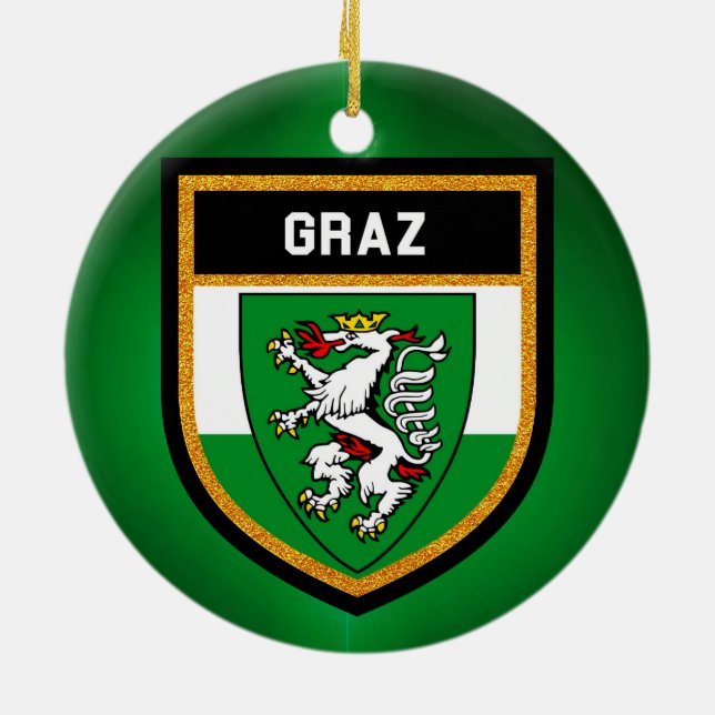 Graz-Flagge Keramikornament (Hinten)