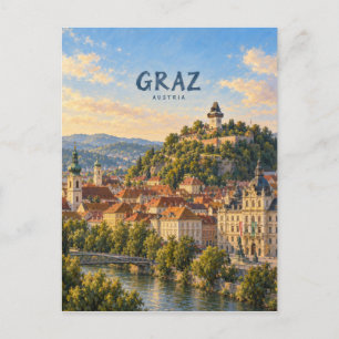 Graz Malerische Reise Kunst Postkarte
