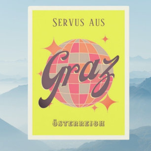 Graz Österreich Autriche néon disco Carte postale