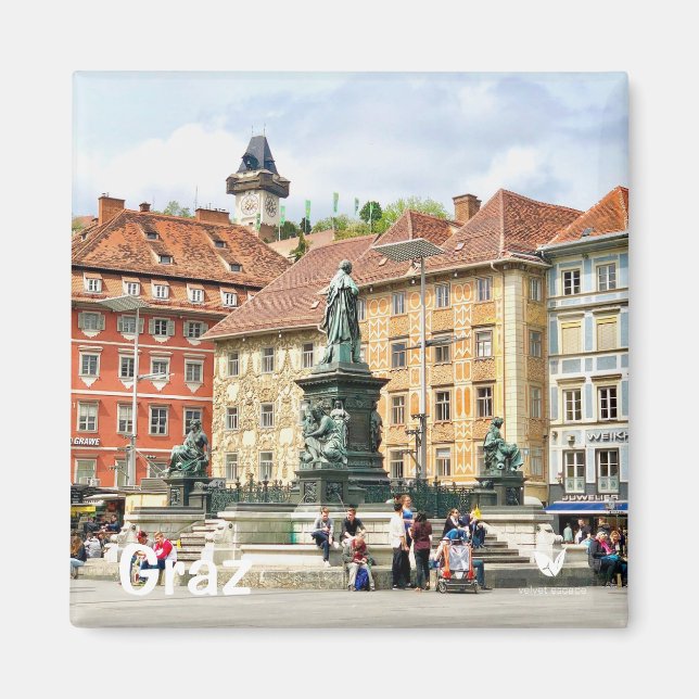 Graz, Österreich - Kühlschrankmagnet von Velvet Es (Vorne)