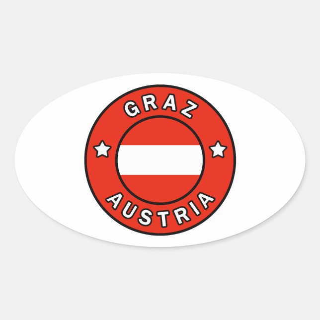 Graz Österreich Ovaler Aufkleber (Vorderseite)