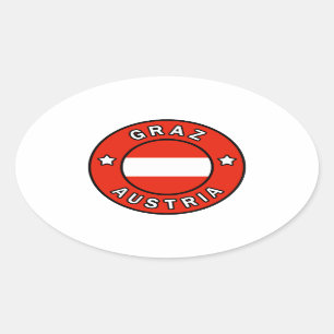 Graz Österreich Ovaler Aufkleber