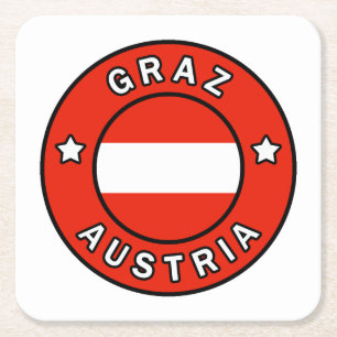 Graz Österreich Rechteckiger Pappuntersetzer