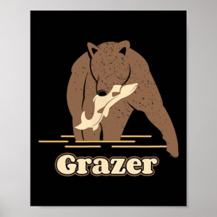 Grazer Fishing Bären Fett Brown Grizzy Barker Wir Poster