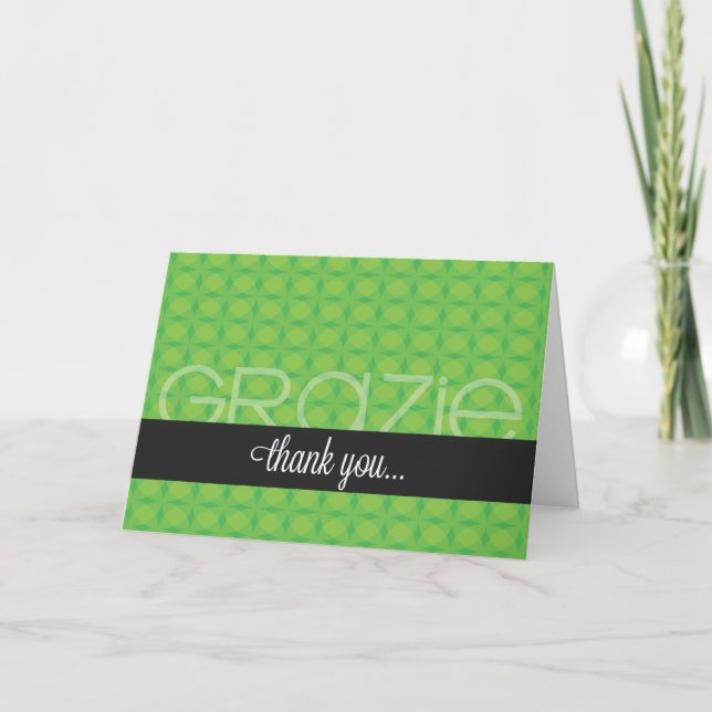 Grazie - danke so sehr viel Karte (Vorderseite)