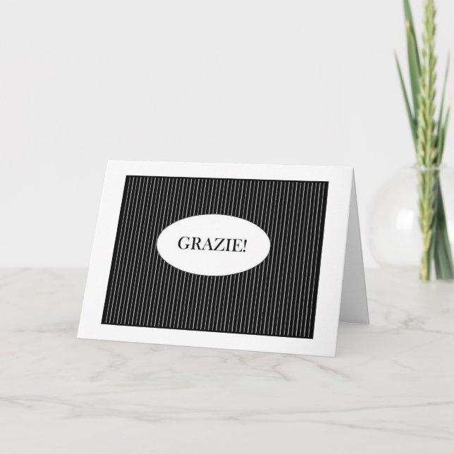 Grazie danken Ihnen auf italienisch Dankeskarte (Vorderseite)