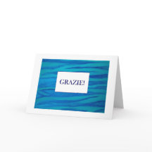 Grazie danken Ihnen in Italiano Karte
