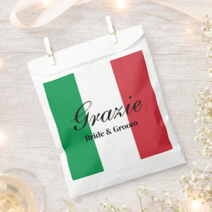 Grazie Italienische Flagge Hochzeitsfeier Geschenktütchen