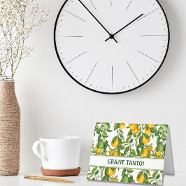 Grazie Tanto Muster für individuell anpassbare Lem Dankeskarte