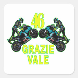 Grazievale Quadratischer Aufkleber