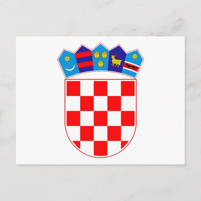 Grb Hrvatske, kroatisches Wappen Postkarte (Vorderseite)