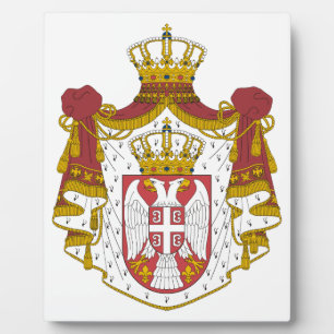 Grb Srbije, serbisches Wappen Fotoplatte