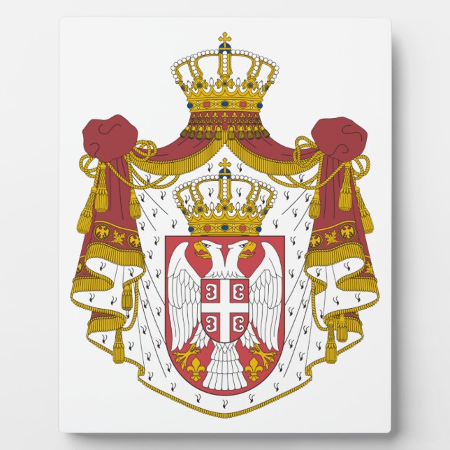 Grb Srbije, serbisches Wappen Fotoplatte (Vorderseite)