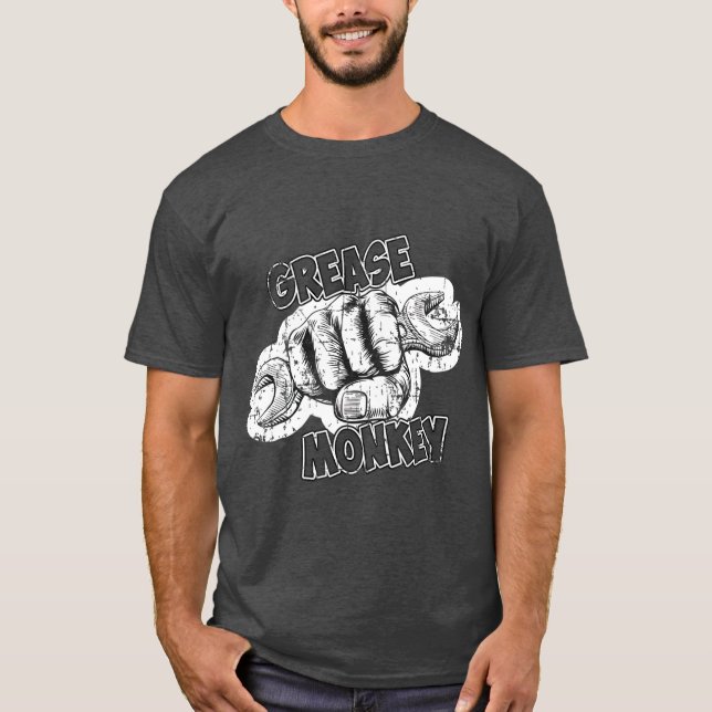 Grease Monkey Wrench Auto Mechanics TShirt (Vorderseite)