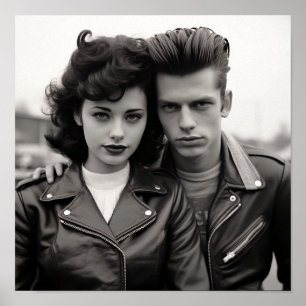 Greaser-Punk-Paar Poster