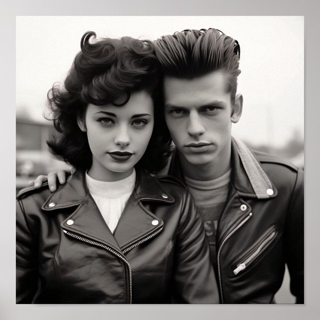 Greaser-Punk-Paar Poster (Vorne)