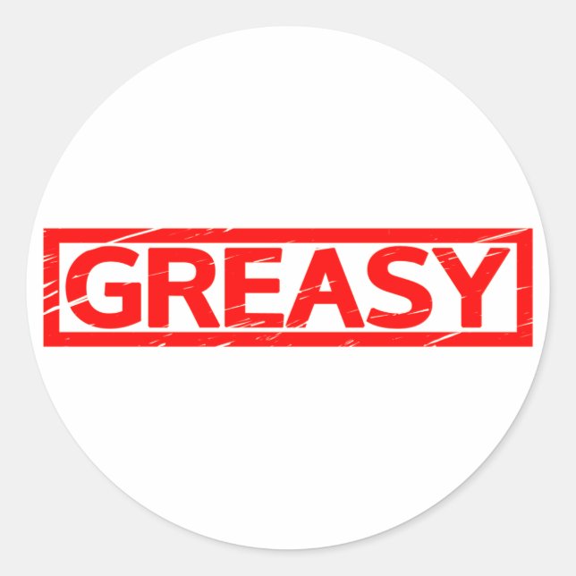 Greasy Briefmarke Runder Aufkleber (Vorderseite)