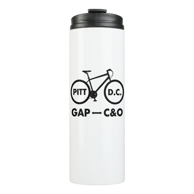 Great Allegheny Passy C&O Kanal Towpath Bike Thermosbecher (Vorderseite)