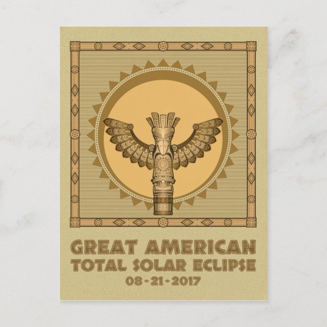 Great American Total Solar Eclipse - 2017 Postkarte (Vorderseite)