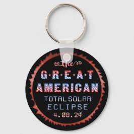 Great American Total Solar Eclipse 8. April 2024 Schlüsselanhänger