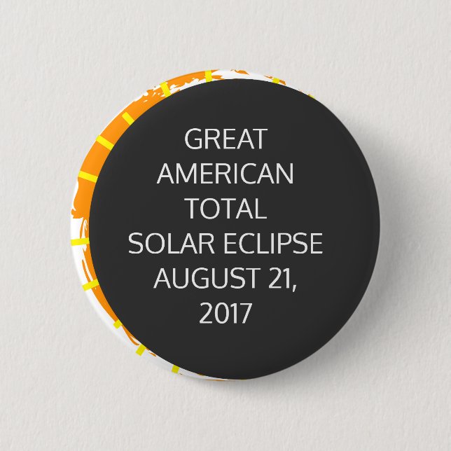 Great American Total Solar Eclipse anpassbar Button (Vorderseite)