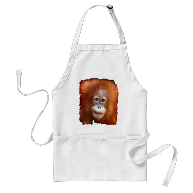 Great Ape Orangutan Wildlife Tierliebhaber Schürze (Vorne)