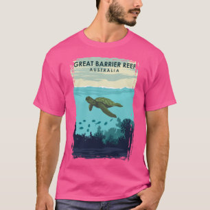 Great Barrier Reef Australien Queensland Retro Tr T-Shirt