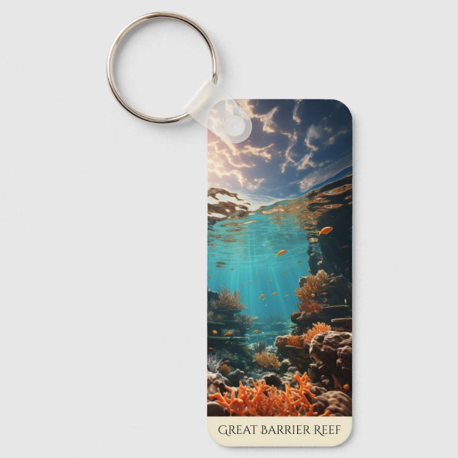 Great Barrier Reef | Australische Kunst | Meeresfi Schlüsselanhänger (Vorderseite)