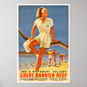 Great Barrier Reef Kunst Australien Reiseplakat Poster