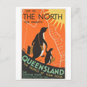 Great Barrier Reef Postcard Penquis nach Queenland Postkarte