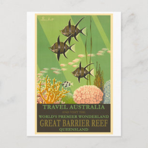 Great Barrier Reef Tropic Fisch, Australien Postkarte