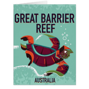 Great Barrier Reef Vintage Reiseplakat.