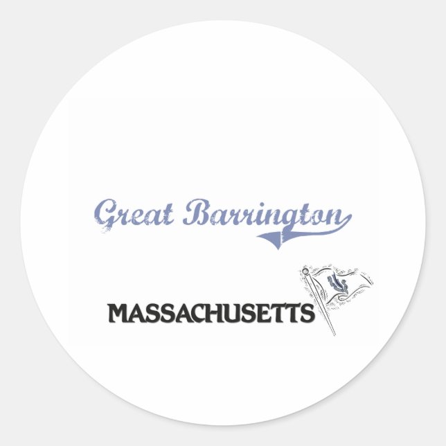Great Barrington Massachusetts City Classic Runder Aufkleber (Vorderseite)