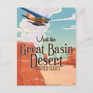 Great Basin Wüste Vintage Reiseplakat. Postkarte