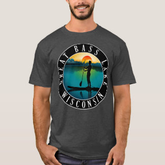 Great Bass Lake Wisconsin Paddleboard T-Shirt