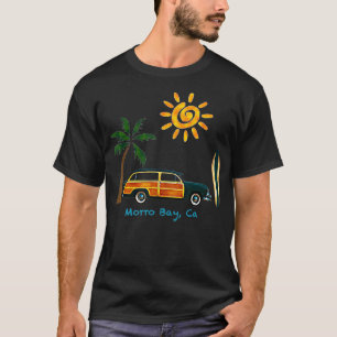 Great Beach Woodie Surf Design für Morro Bay T-Shirt
