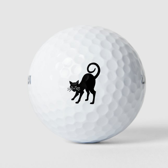 Great Black Cat Golf Ball Set (Vorderseite)