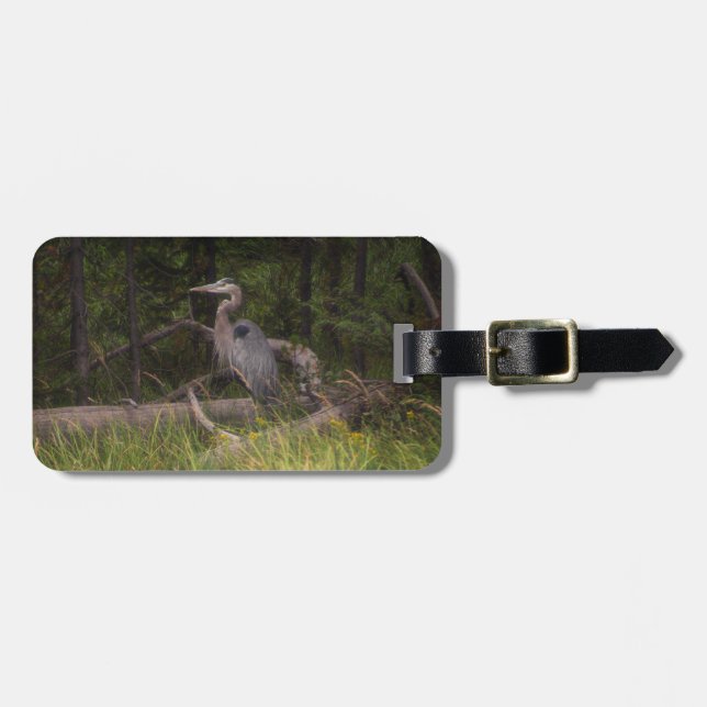 Great Blue Heron 8917 Gepäckanhänger (Vorderseite horizontal)