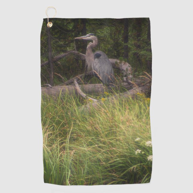 Great Blue Heron 8917 Golfhandtuch (Vorderseite)
