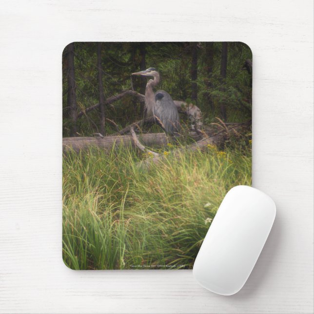 Great Blue Heron 8917 Mousepad (Mit Mouse)