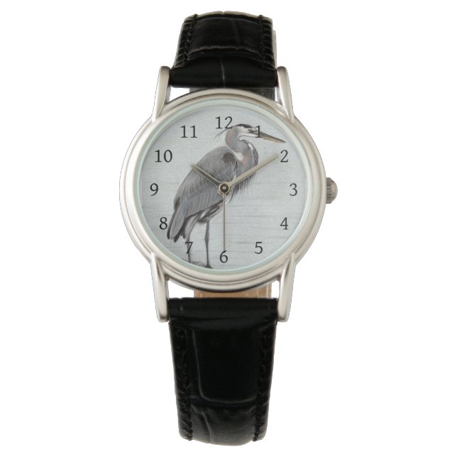 Great Blue Heron Armbanduhr (Vorderseite)