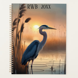 Great Blue Heron at Sunrise Planer