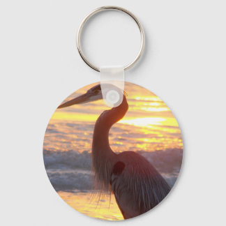 Great Blue Heron at Sunset Schlüsselanhänger