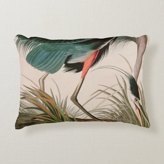 Great Blue Heron Birds of America Audubon Print Dekokissen (Vorderseite)