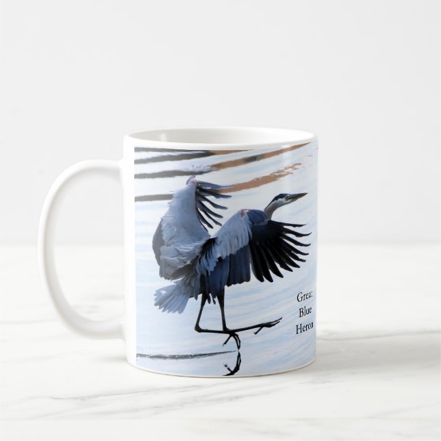 Great Blue Heron Coffee Tasse (Links)