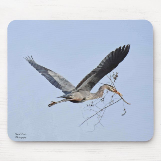 Great Blue Heron Coffee Tasse Mousepad (Vorne)