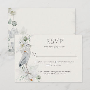 Great Blue Heron Ethereal UAWG RSVP Karte