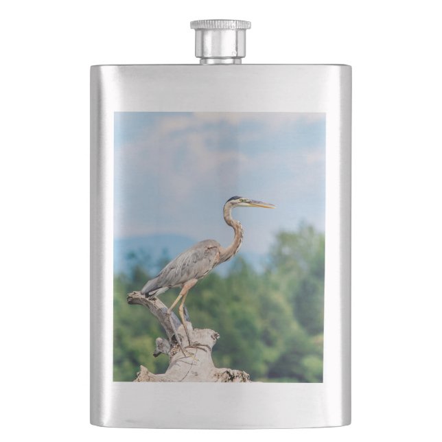 Great Blue Heron Flachmann (Vorderseite)