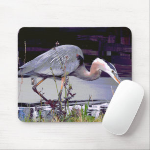 Great Blue Heron Foraging Mousepad